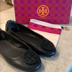 LIKE NEW Black Ballet Tory Burch Flats
